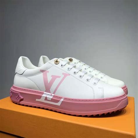 louis vuitton pink time out sneakers|louis v trainers.